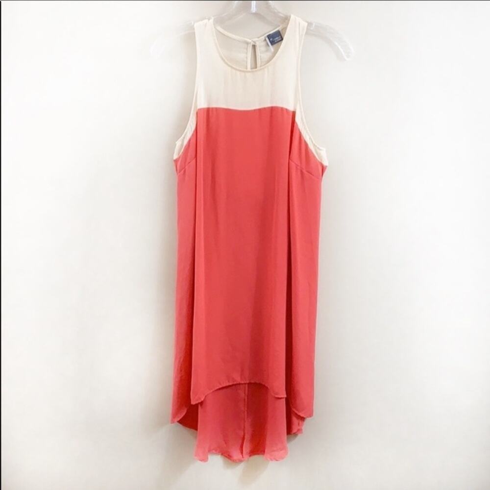 Sparkle And Fade Two Tone High Low Sheer Dress